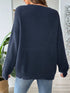 'Kiana' Dropped Shoulder Long Sleeve Sweater - Celes Fashion